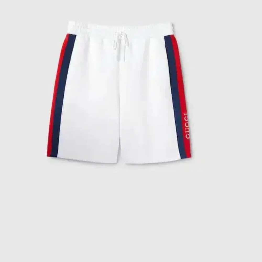 Gucci Neoprene Web Stripe Technical Track Shorts sz M